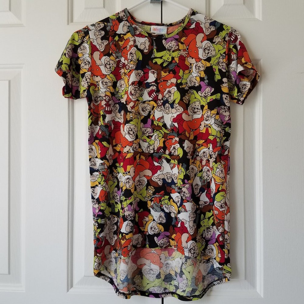 Lularoe Gracie Top Kids Seven Dwarfs size 12